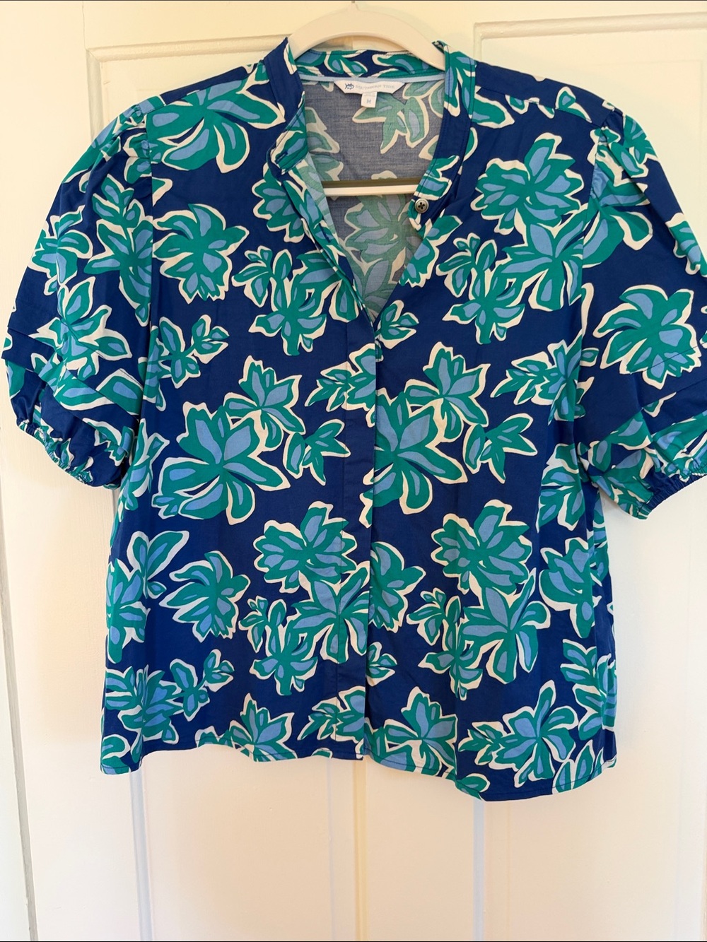 Southern Tide Payge Poplin Top SZ M